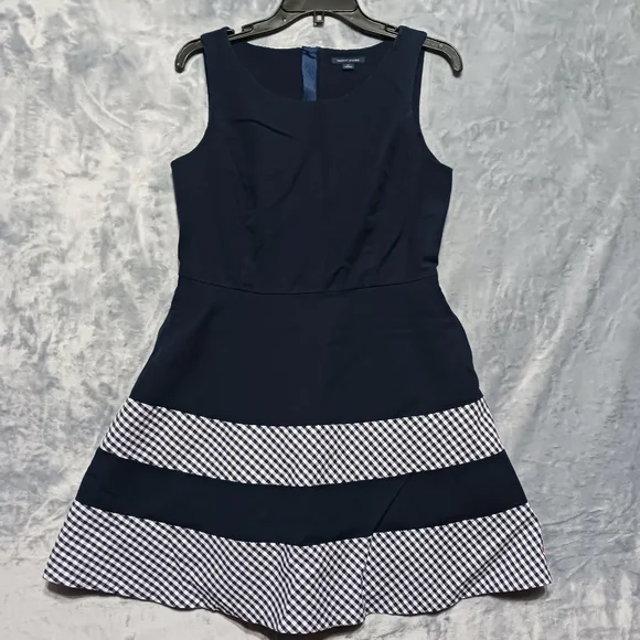 Tommy Hilfiger Navy and White Dress - Picture 1 of 10